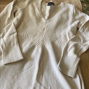 Calvin Klein Beige Knit V-Neck Sweater